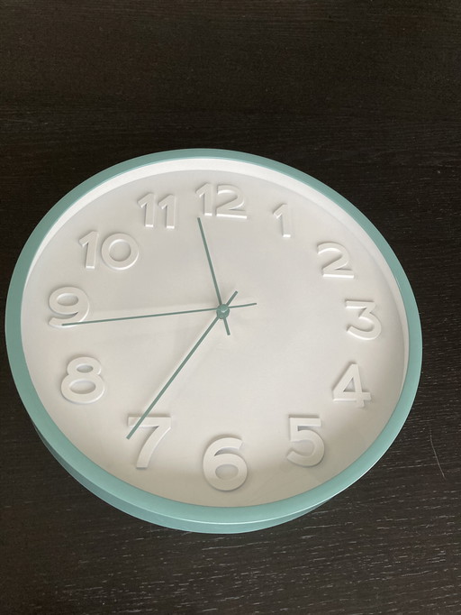 Wall clock, mint green