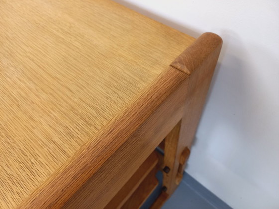 Image 1 of Guillerme et Chambron vintage solid oak open storage unit from the 60s