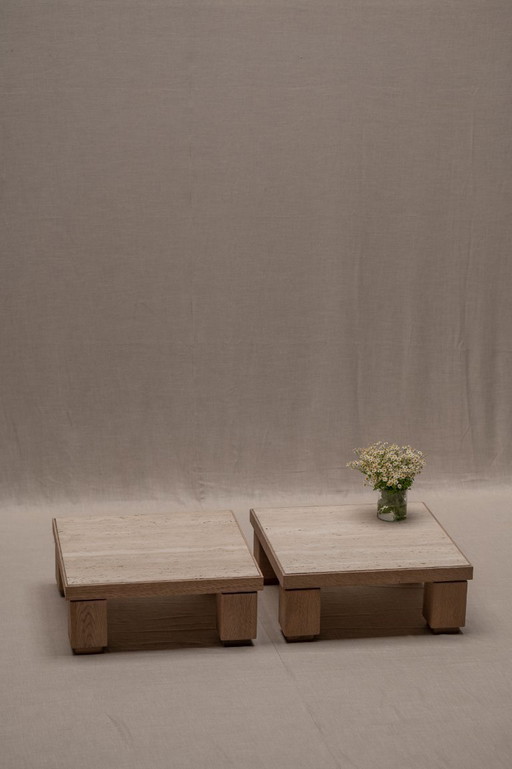 Ensemble de deux tables basses brutalistes, 1970