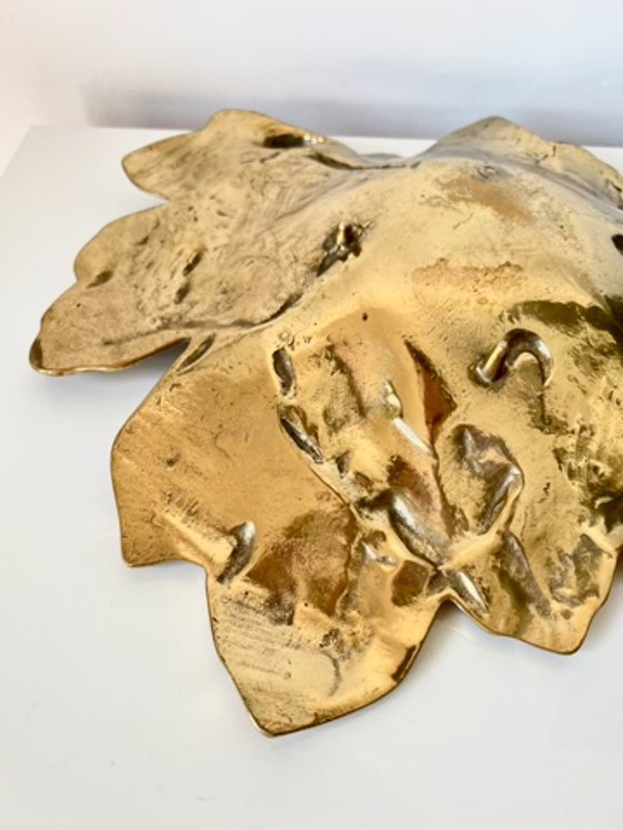 Image 1 of Dekorative Schale in Form eines Blattes - Vergoldete Bronze - Anfang XXᵉ Jahrhundert
