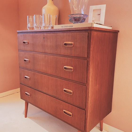 Image 1 of Swedish Teak Chest of Drawers, Years 50-60