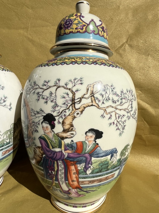 Image 1 of 2x vintage vase China porcelain 
