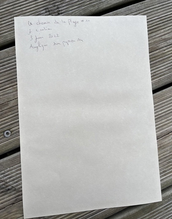 Image 1 of Acrylique au couteau sur papier naturel.  Format 30x21 cm