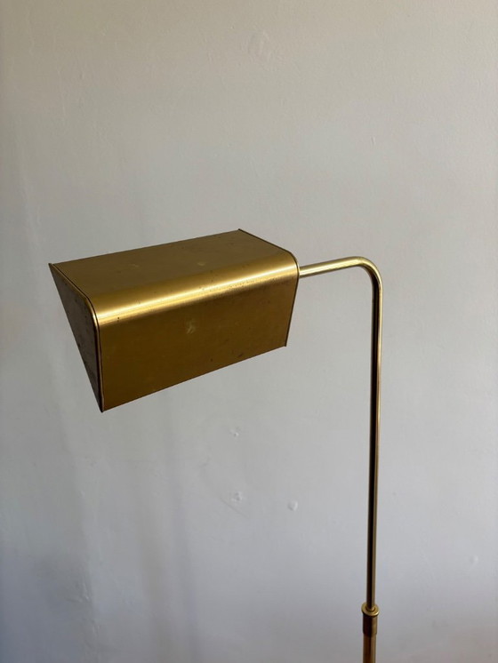 Image 1 of Mid Century Veb Leuchtenbau Lengefeld - 60S Lampadaire Vintage en laiton