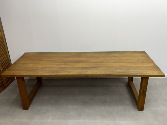 Image 1 of Architectural Brutalist Dining Table – Solid Oak – 250 cm