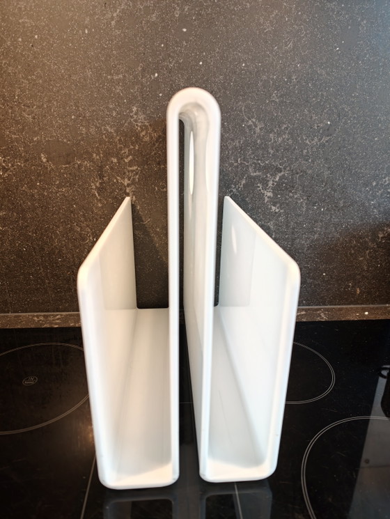 Portariviste in Plexiglas bianco Vintage Anni '60-'70 Ottime Condizioni – Plastic (photo 3 of 9)