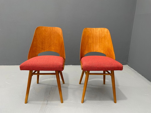Pair of TON Model 514 Dining Chairs – Radomír Hofman, 1960s