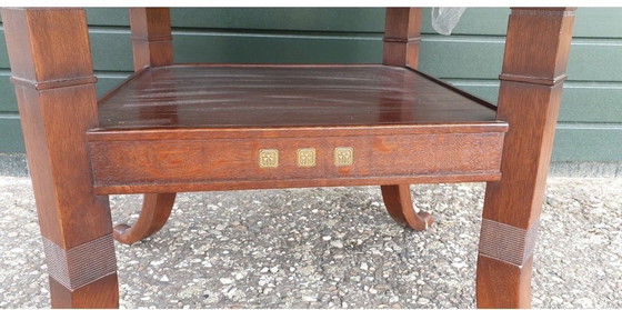 Image 1 of Kersenhout jugendstil Schuitema eetkamertafel 