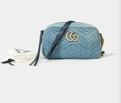 Sac GUCCI Marmont en Denim Bleu - 101769