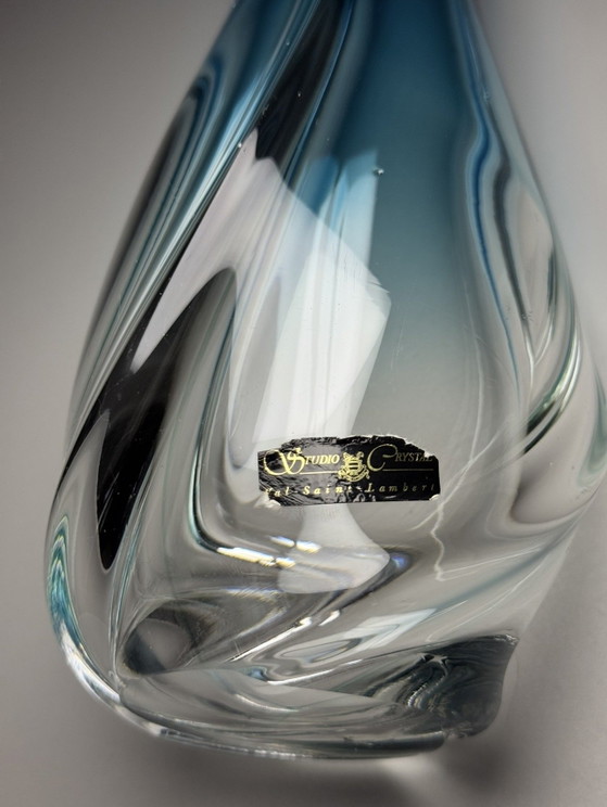 Val Saint Lambert “Lulea” Crystal Vase — René Delvenne, Studio Cristal, Limited Edition 1/6 (photo 9 of 15)