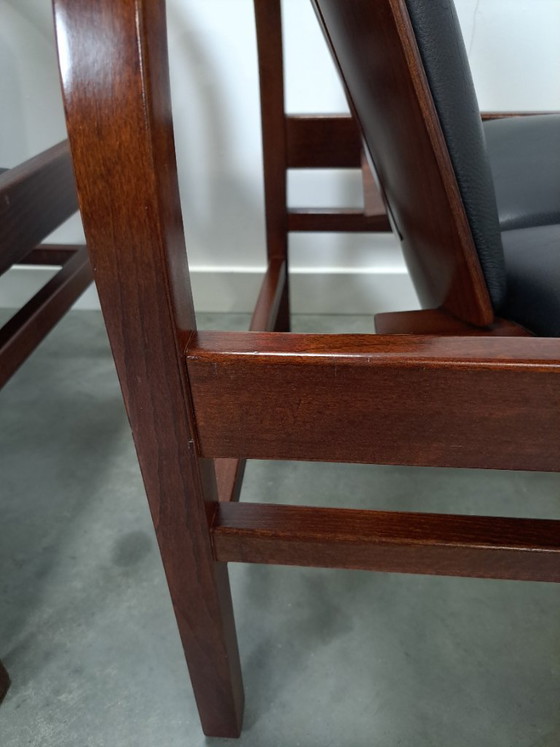 Image 1 of Ensemble de fauteuils en cuir noir Argos, Baumann France