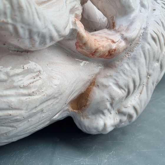 Image 1 of Italiaans keramiek, Aap, mid century Hollywood Regency