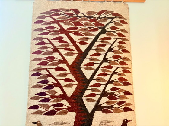 Image 1 of Tapis mural – Arbre de vie – Années 1970