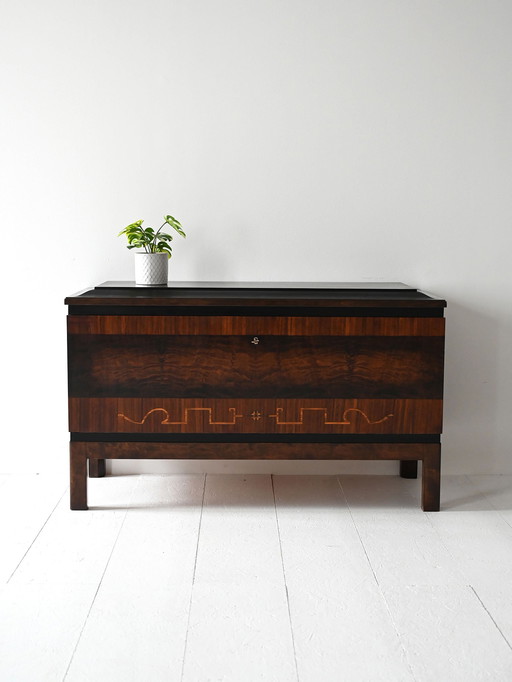 1930s Scandinavian Art Deco Burlwood Sideboard