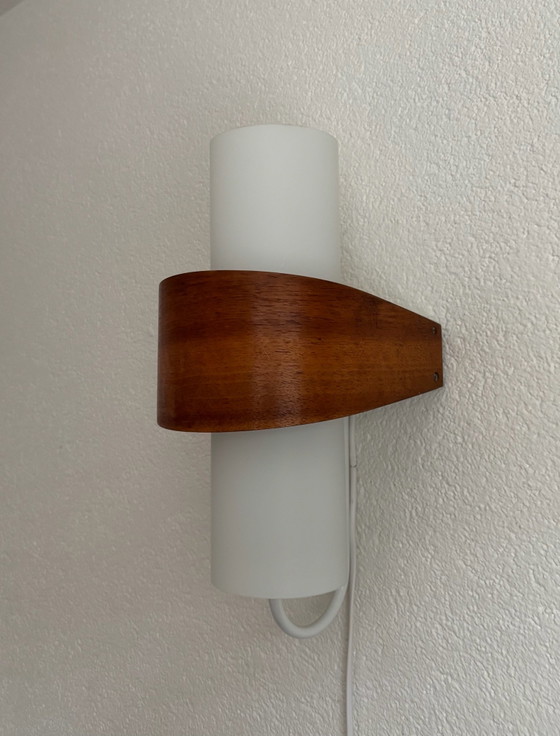Applique vintage Philips Louis Kalff anni '60 – Vetro, Legno (photo 5 of 14)