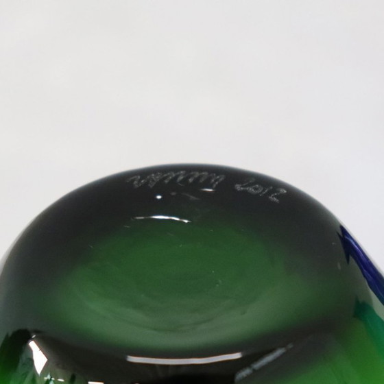 Image 1 of Small Murano Glass Vase Signed Venini 2012 with Original Label, set of 3