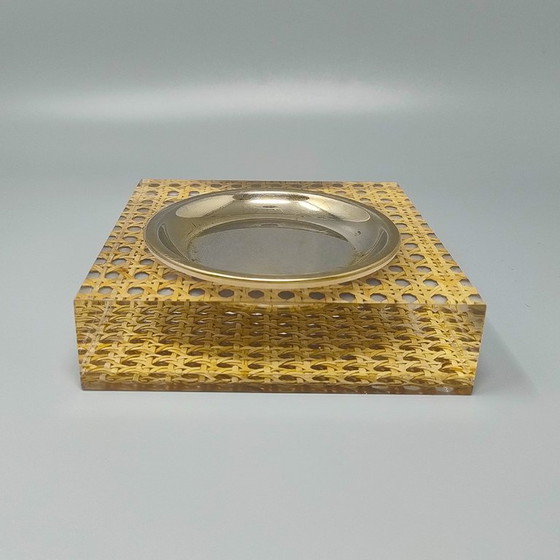 Image 1 of 1970s Stunning Smoking Set in Vienna Straw by Geolel. Made in Italy