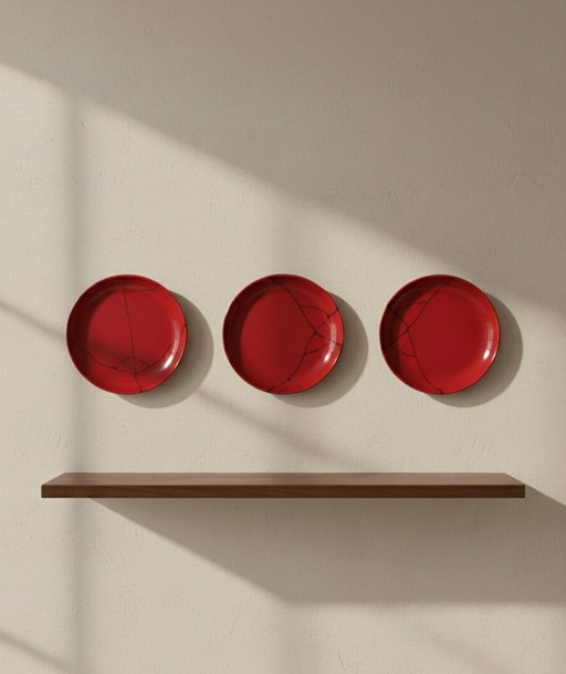 Trittico murale "Metamorfosi" – Kintsugi tradizionale