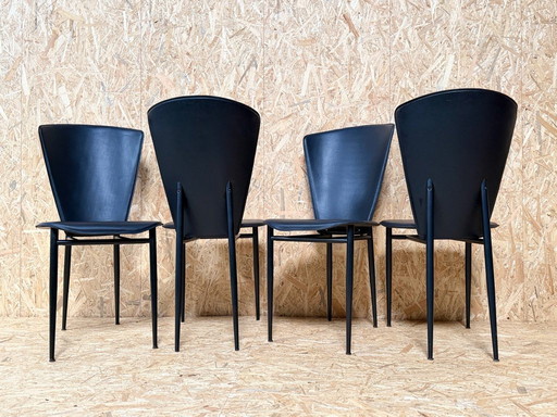 4 x postmoderne italienische Esszimmerstühle
