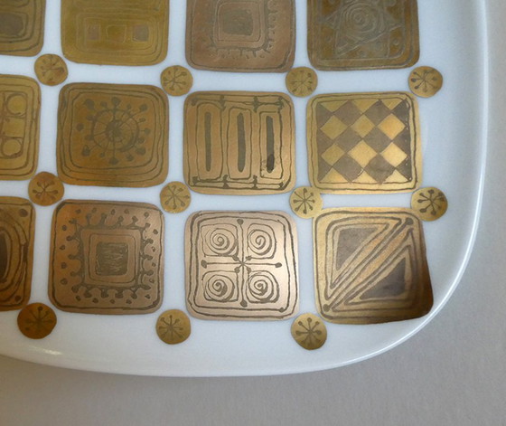 Image 1 of Rare offering bowl / plate, Rosenthal, Björn Wiinblad, porcelain, gold