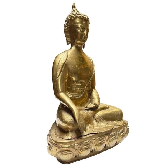 Buda Tibetano de Bronce Dorado al Fuego – Siglo XVIII–Principios del XIX – Lote 424 – Esculturas (photo 2 of 10)