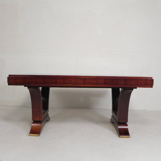 Image 1 of Art-Deco-Esstisch, Palisanderfurnier, ausziehbar auf 248 cm, 1930er Jahre