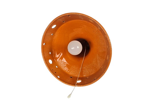 Vintage Pendant Lamp - Ceramic - Fat Lava - Pull switch - West Germany - 70's