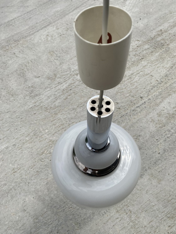 Image 1 of Mazzega DLG Ophanging Opaalglas en Onyx 1971