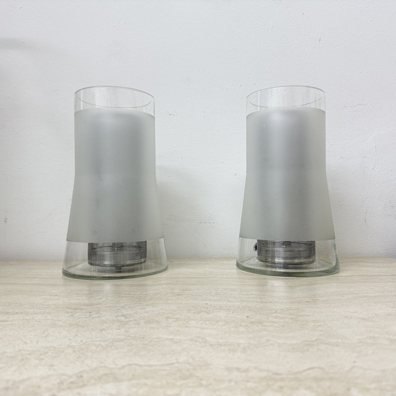 Image 1 of Lampe de table vintage IKEA 80s B9919 - Verre dépoli fait main avec diffuseur