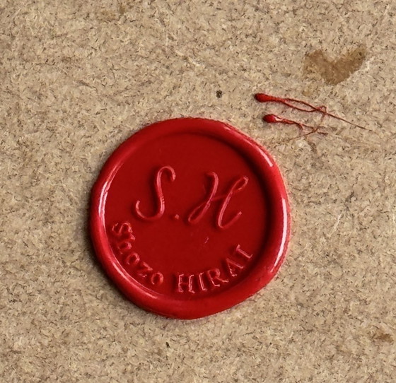 Image 1 of Shozo Hirai - Prachtig constructivistisch schilderij circa 1980