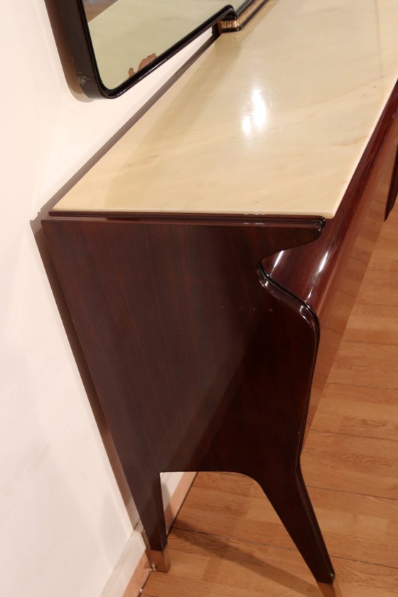Image 1 of Credenza di metà secolo di Osvaldo Borsani, mogano, palissandro e onice, Italia, anni '50