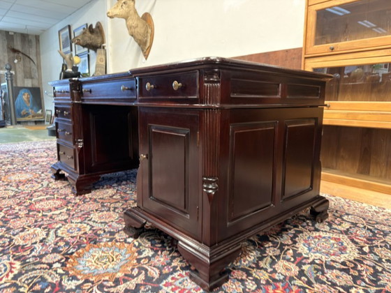 Scrivania da Partner Chesterfield Inglese – Scrivanie, Leather, Wood (photo 6 of 19)