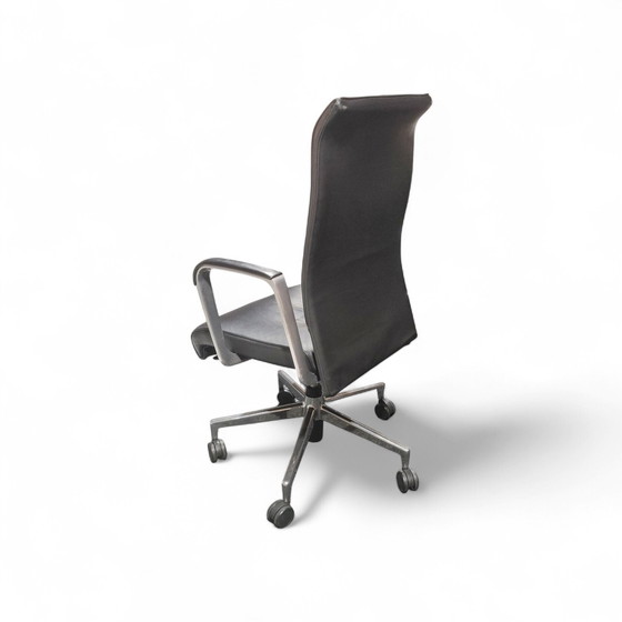 Image 1 of Chaise de bureau Kusch + Co en cuir noir d'occasion
