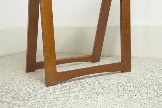 Chaise pliante vintage de style Trieste, chaise pliante en bois du milieu du siècle (photo 9 of 9)