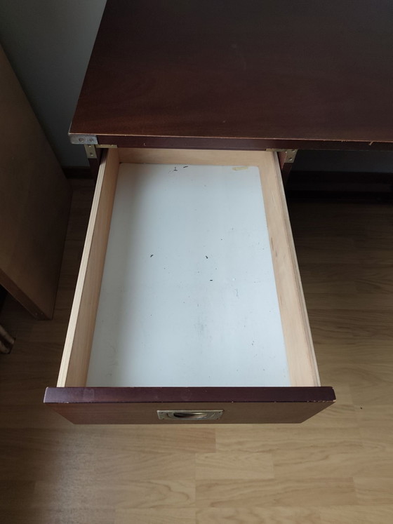 vintage campagne/military desk – Meubels, Hout, Messing (photo 4 of 8)