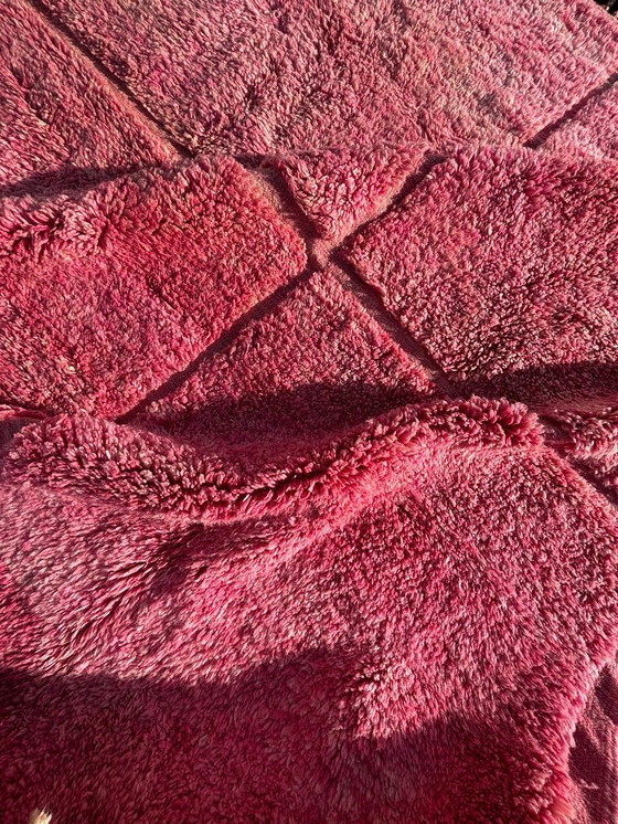 Image 1 of Alfombra marroquí de lana a cuadros rosa 230x250 cm