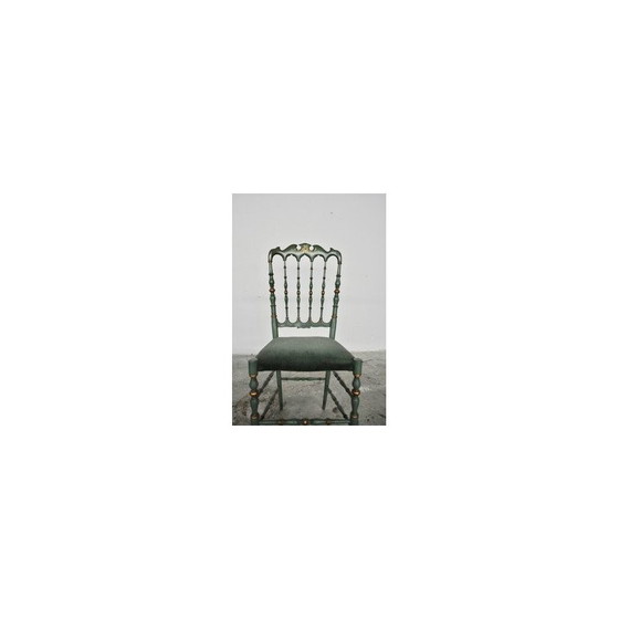 Image 1 of Set of 4 vintage Chiavari hand-painted dining chairs, 1950s