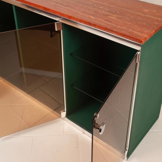 Credenza Astro in marmo e pelle di Guido Faleschini per i4 Mariani 1979 – Credenze, Marble, Glass (photo 9 of 20)