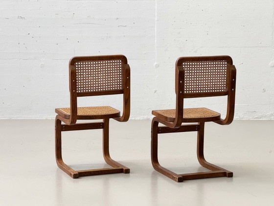 Image 1 of Set of 2 Mid-Century Cesca children's chairs with Viennese wickerwork, 1970s