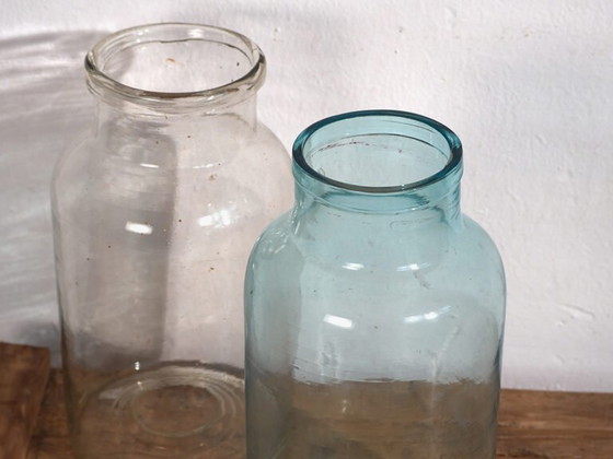 Botellas antiguas transparentes (c.1920). Juego de 2 piezas #58 – Vasos y jarras, Glass (photo 13 of 16)
