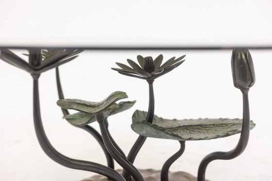 Image 1 of Tavolino "Ninfea" in bronzo con due patine. Anni '70.
