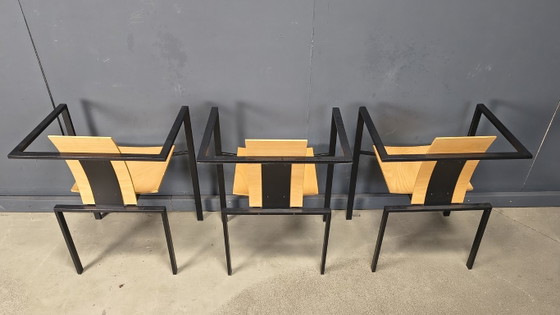 Image 1 of Postmoderne eetkamerstoelen van Karl Friedrich Förster voor KFF, jaren 80, set van 6