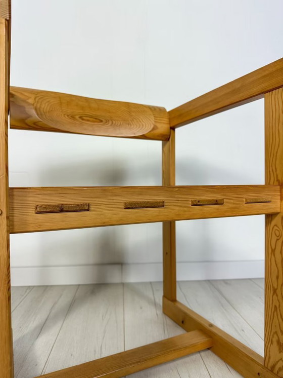 Image 1 of 4x Vintage grenen model 313 Trybo stoelen van Edvin Helseth jaren 60