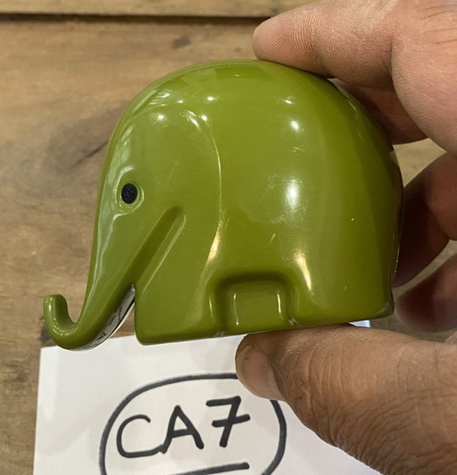 Sparschwein mit grünem Elefantenmotiv, CA7, von Luigi Colani, Dresdner Bank, 1970