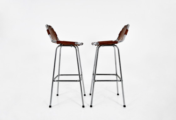 Image 1 of Les Arcs Stools by Charlotte Perriand, 1960s, Set of 2