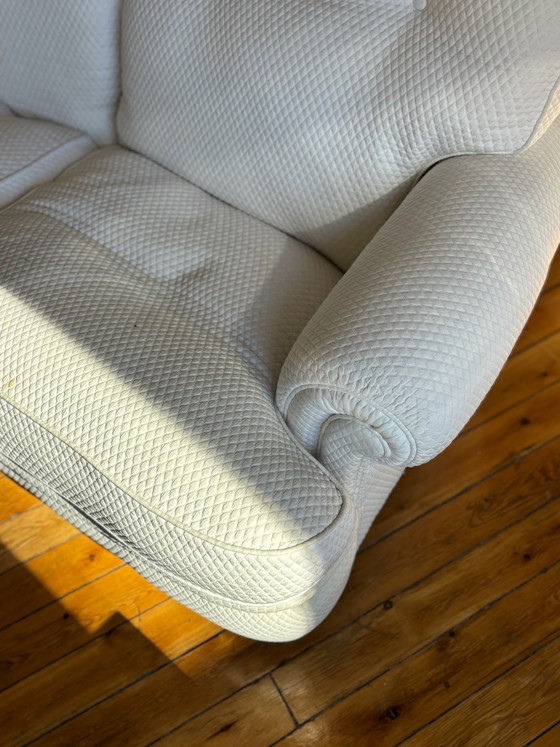 Canapé Poltrona Frau, Textile, Bois, Crème (photo 5 sur 9)