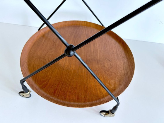 Image 1 of Vintage Scandinavian Serving  Cart Trolley