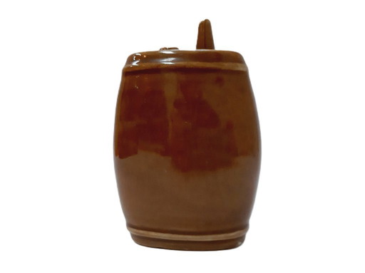 Vintage glazed ceramic flask