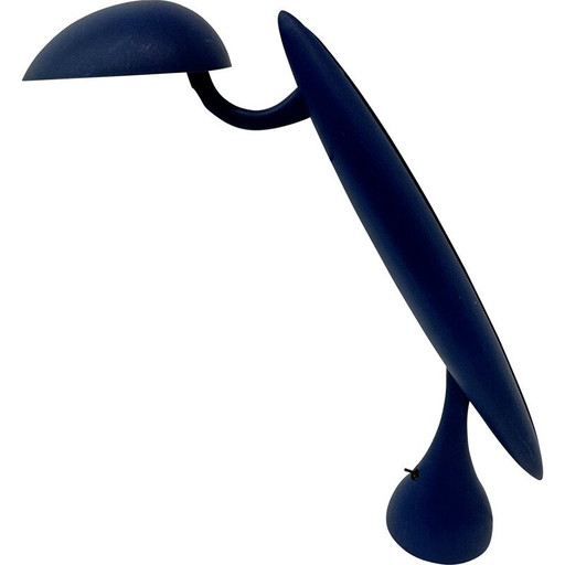 Lámpara vintage de plástico azul Heron de Isao Hosoe para Luxo, Noruega, 1980