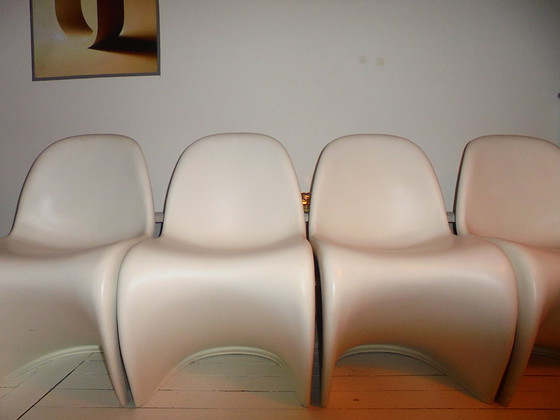 Image 1 of 4x Verner Panton Chaises Panton blanches